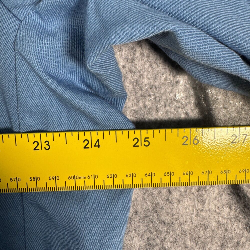 Bulwark FR Shirt Mens Large Blue Snap Button Flame Resistant Company Logo - Picture 9 of 11